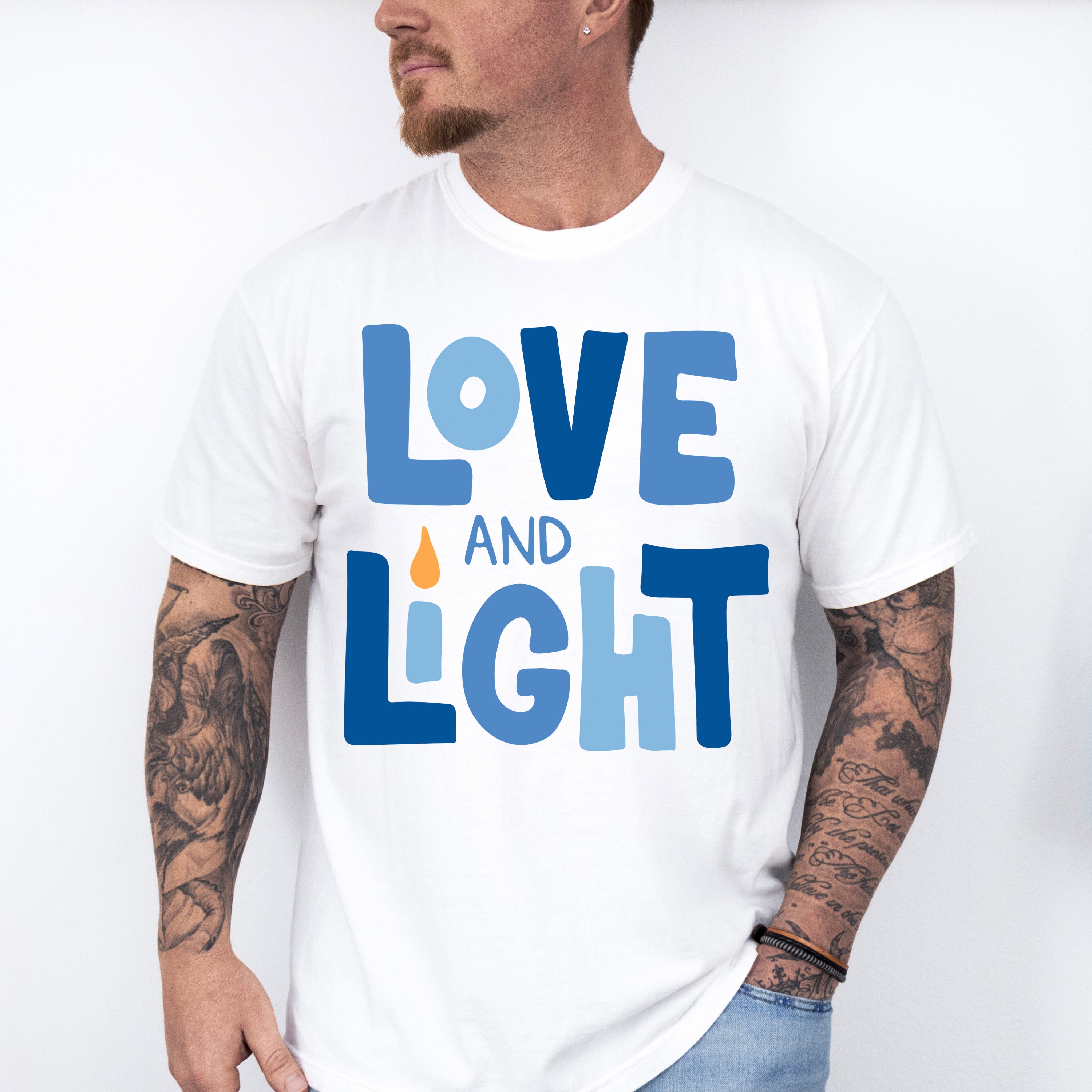 Love And Light - Hanukkah Unisex Crewneck T-Shirt Sweatshirt Hoodie
