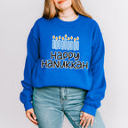 Happy Hanukkah Candles - Hanukkah Unisex Crewneck T-Shirt Sweatshirt Hoodie
