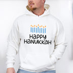 Happy Hanukkah Candles - Hanukkah Unisex Crewneck T-Shirt Sweatshirt Hoodie