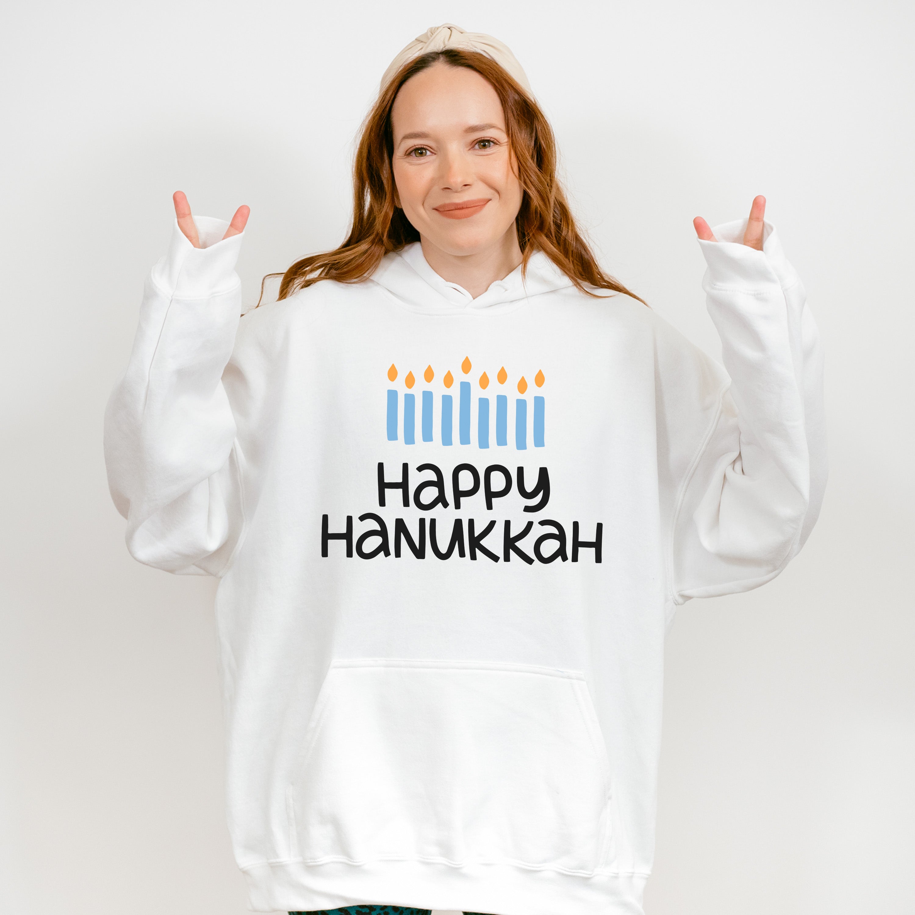 Happy Hanukkah Candles - Hanukkah Unisex Crewneck T-Shirt Sweatshirt Hoodie