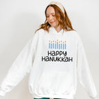 Happy Hanukkah Candles - Hanukkah Unisex Crewneck T-Shirt Sweatshirt Hoodie