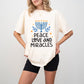 Peace Love And Miracles - Hanukkah Unisex Crewneck T-Shirt Sweatshirt Hoodie