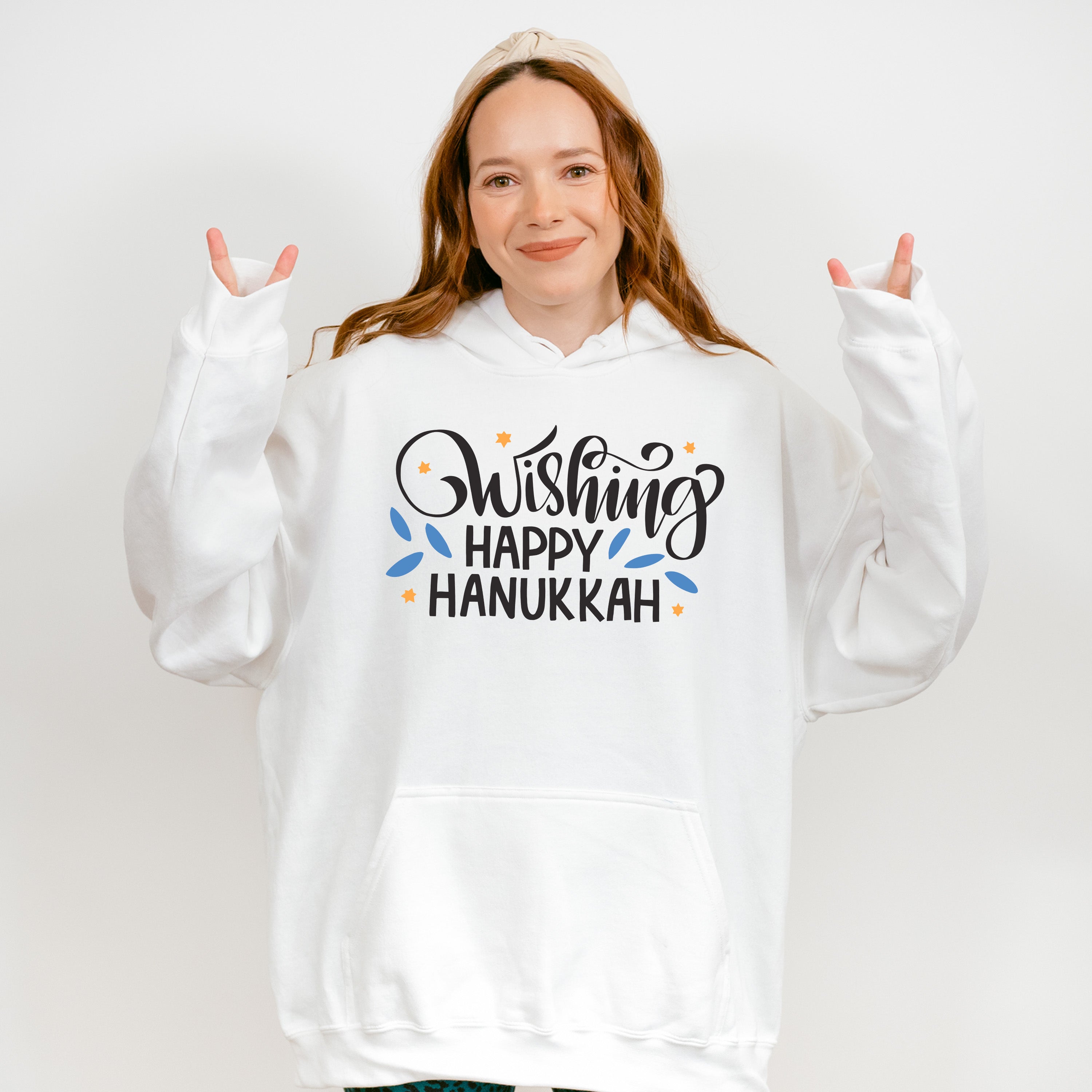 Wishing Happy Hanukkah - Hanukkah Unisex Crewneck T-Shirt Sweatshirt Hoodie