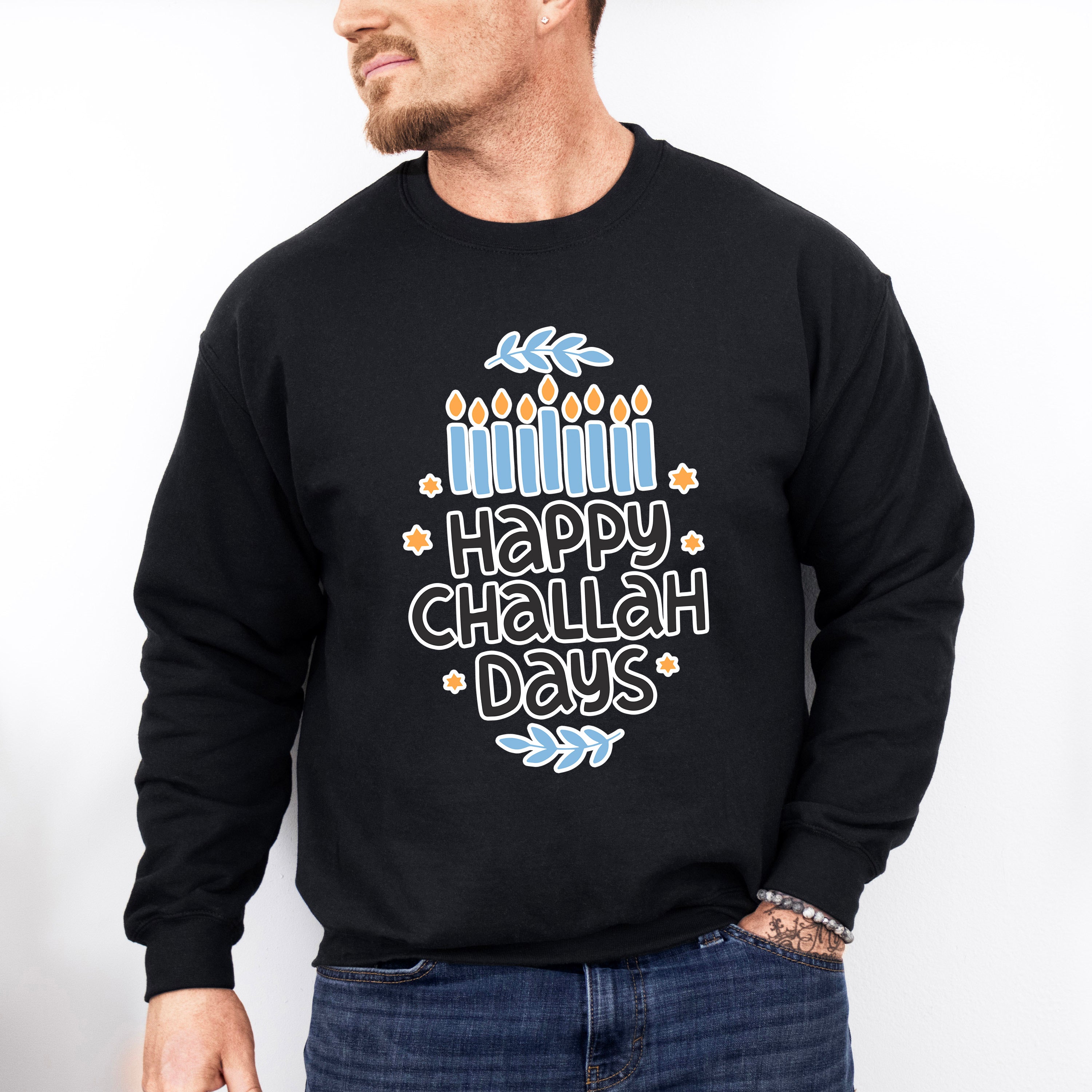 Happy Challah Days - Hanukkah Unisex Crewneck T-Shirt Sweatshirt Hoodie