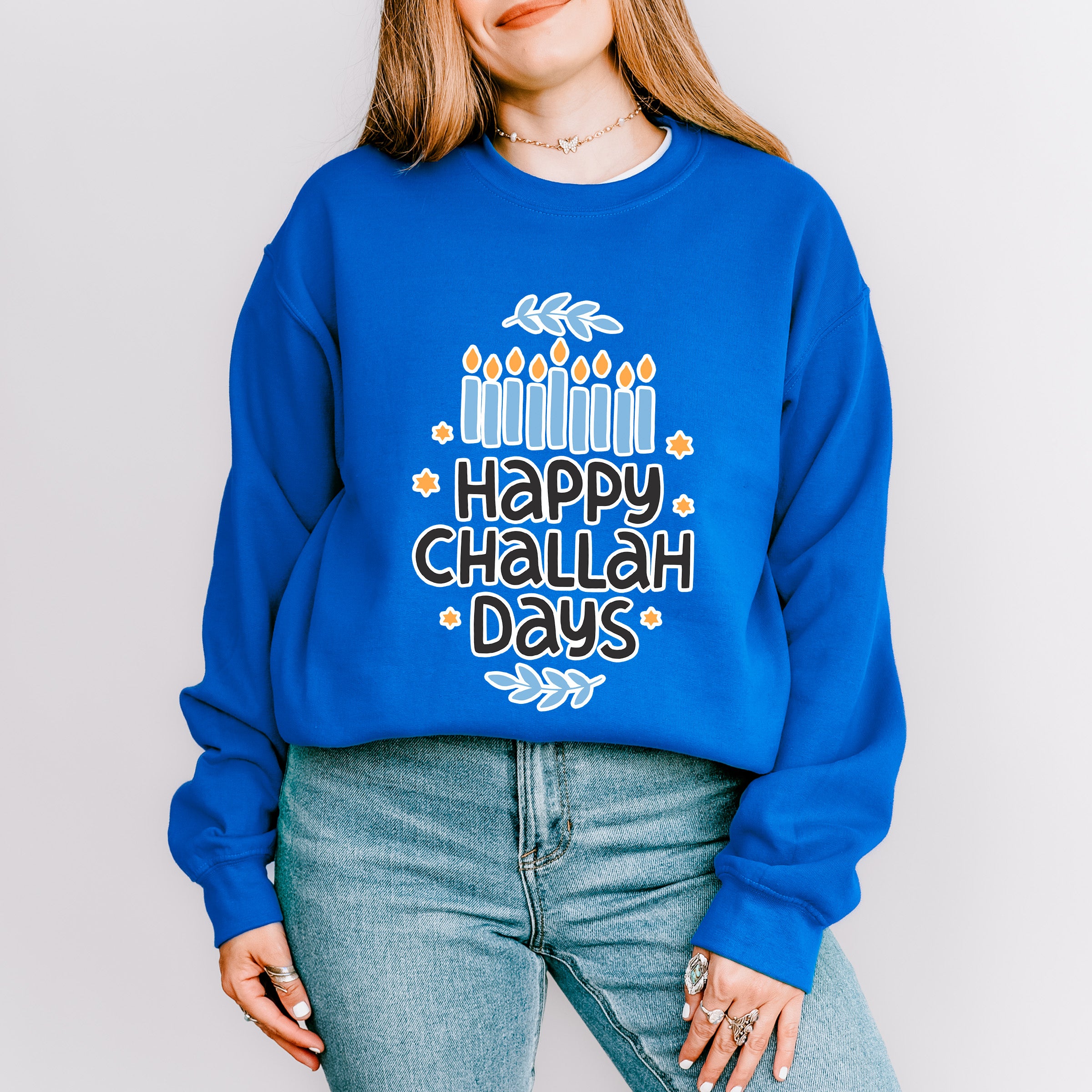 Happy Challah Days - Hanukkah Unisex Crewneck T-Shirt Sweatshirt Hoodie