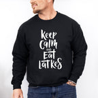 Keep Calm And Eat Latkes - Hanukkah Unisex Crewneck T-Shirt Sweatshirt Hoodie