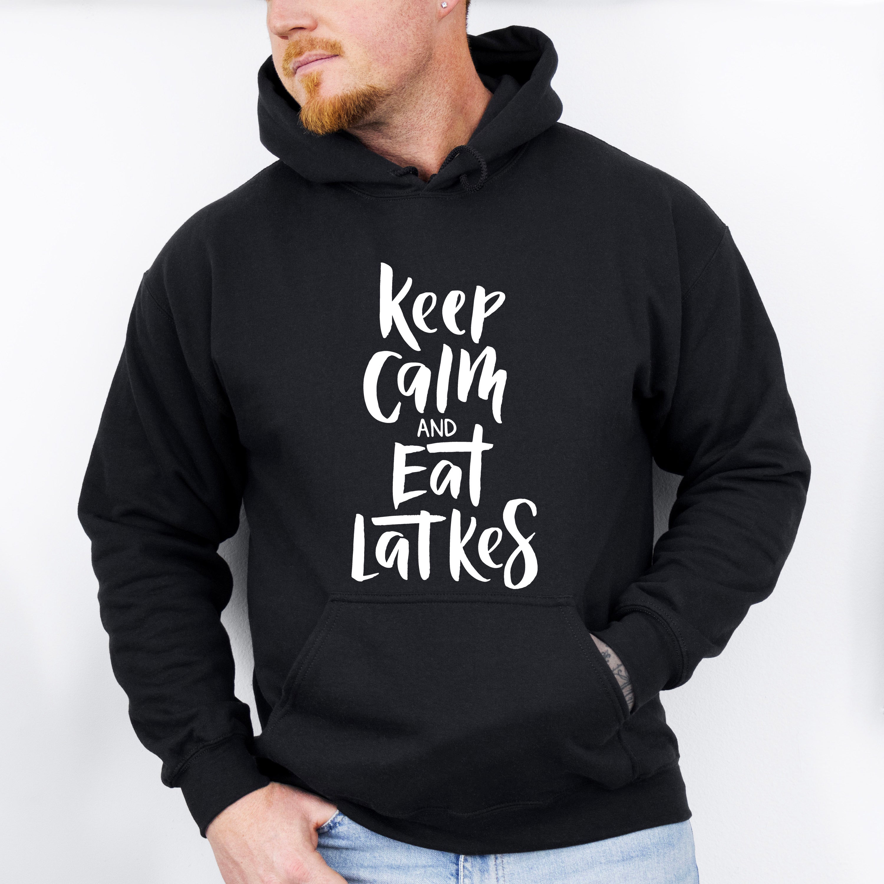Keep Calm And Eat Latkes - Hanukkah Unisex Crewneck T-Shirt Sweatshirt Hoodie
