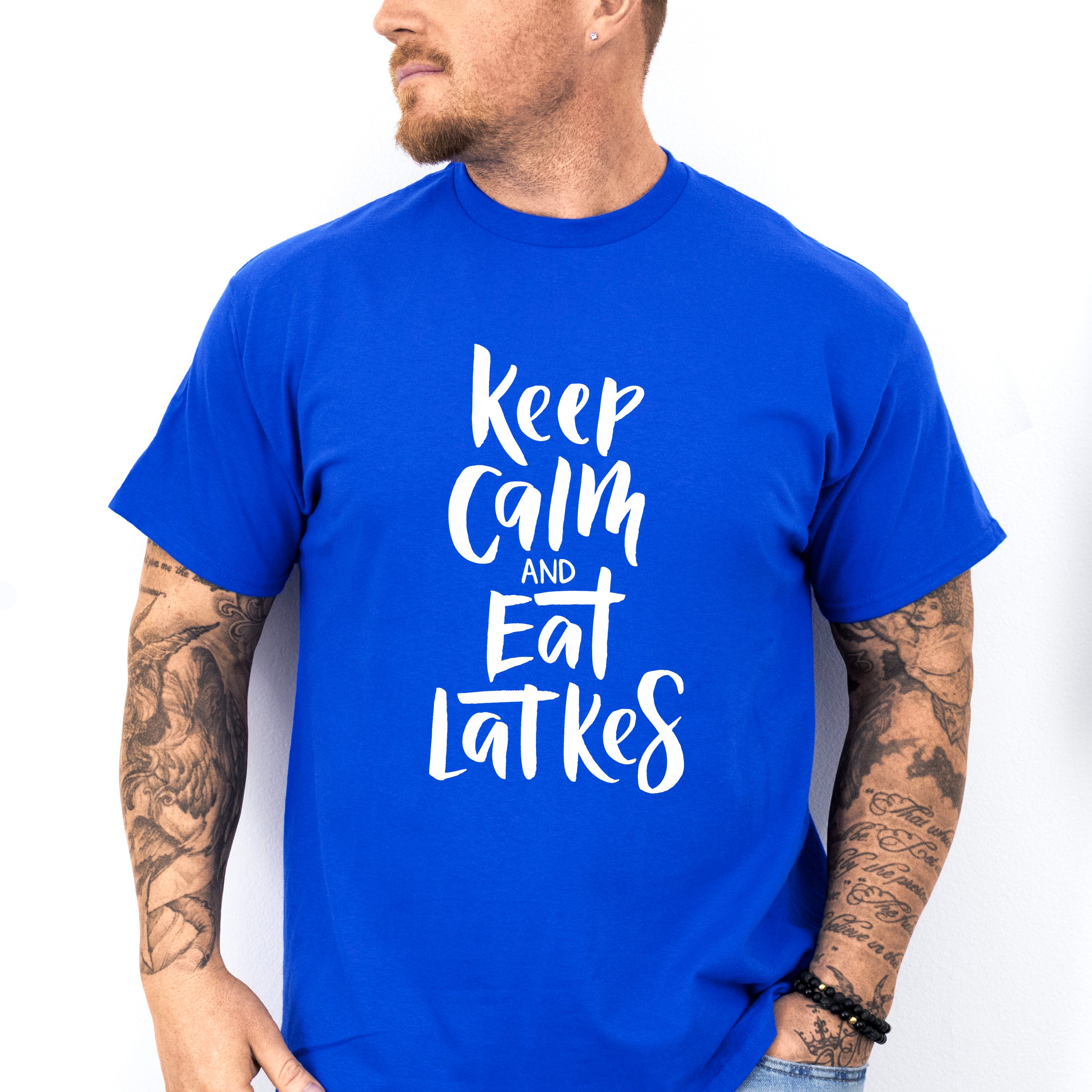 Keep Calm And Eat Latkes - Hanukkah Unisex Crewneck T-Shirt Sweatshirt Hoodie