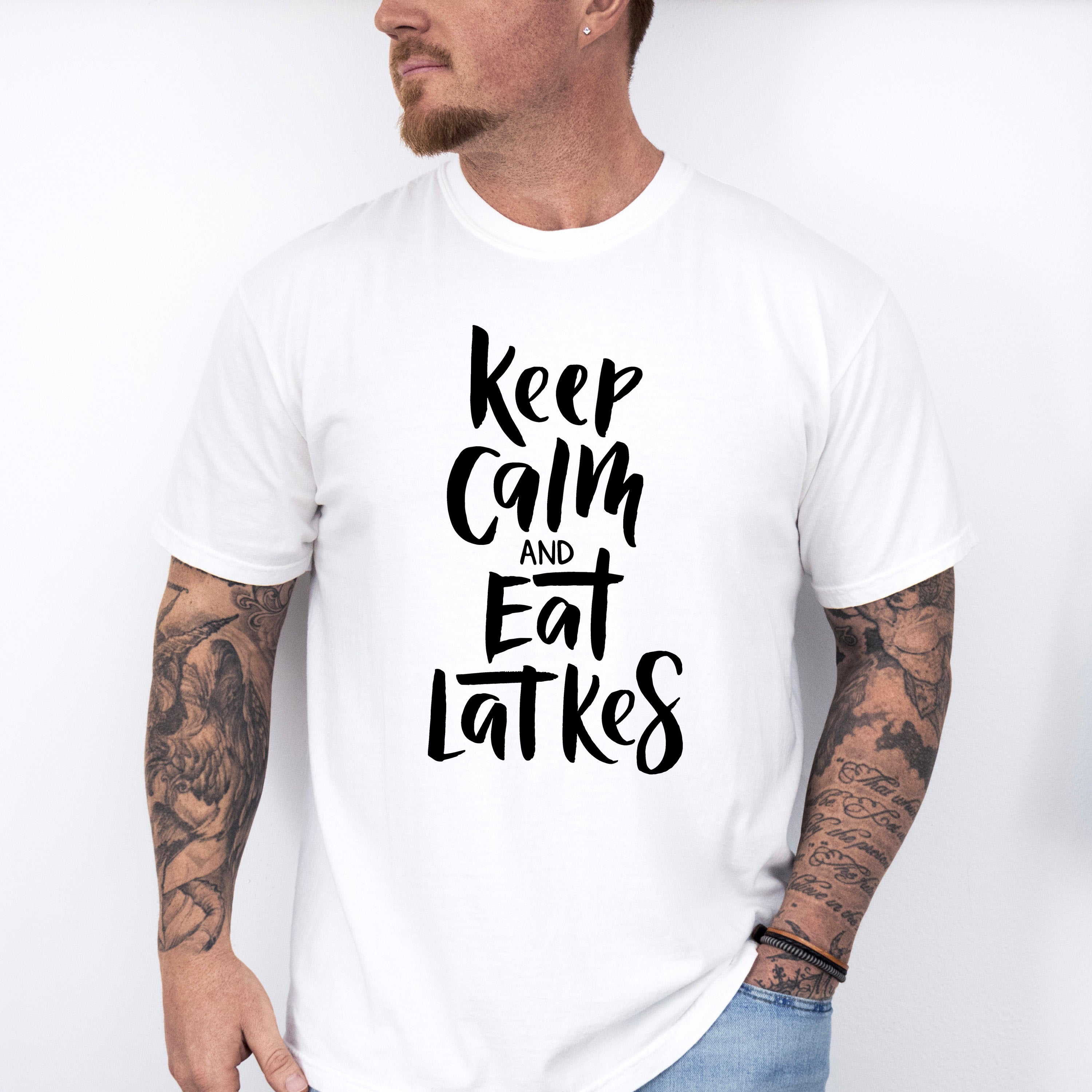 Keep Calm And Eat Latkes - Hanukkah Unisex Crewneck T-Shirt Sweatshirt Hoodie