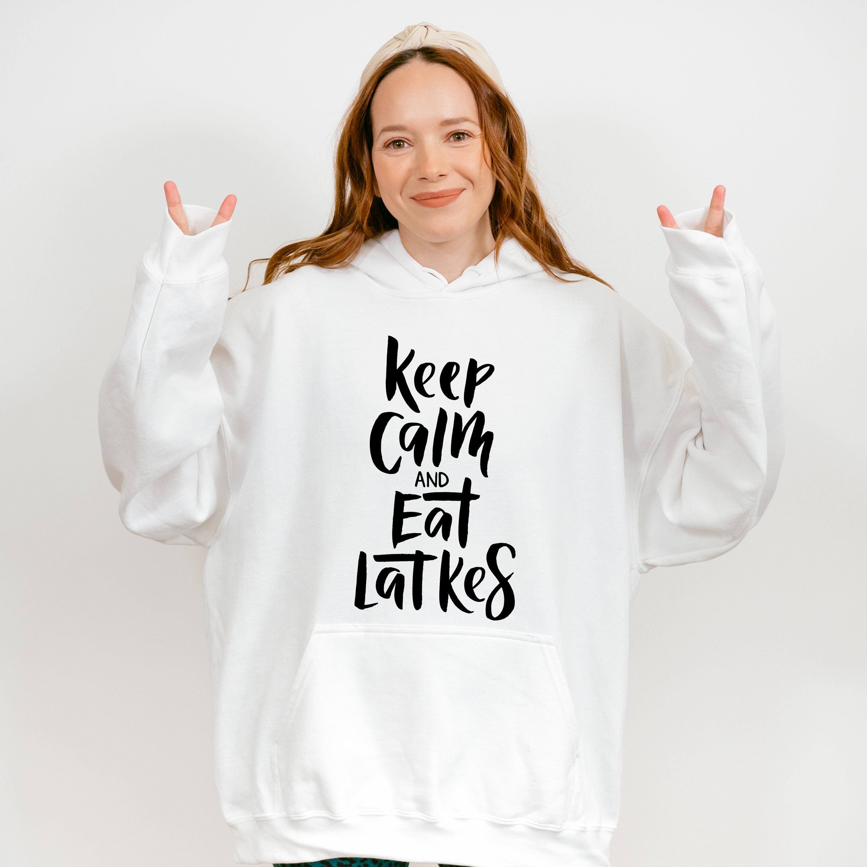 Keep Calm And Eat Latkes - Hanukkah Unisex Crewneck T-Shirt Sweatshirt Hoodie
