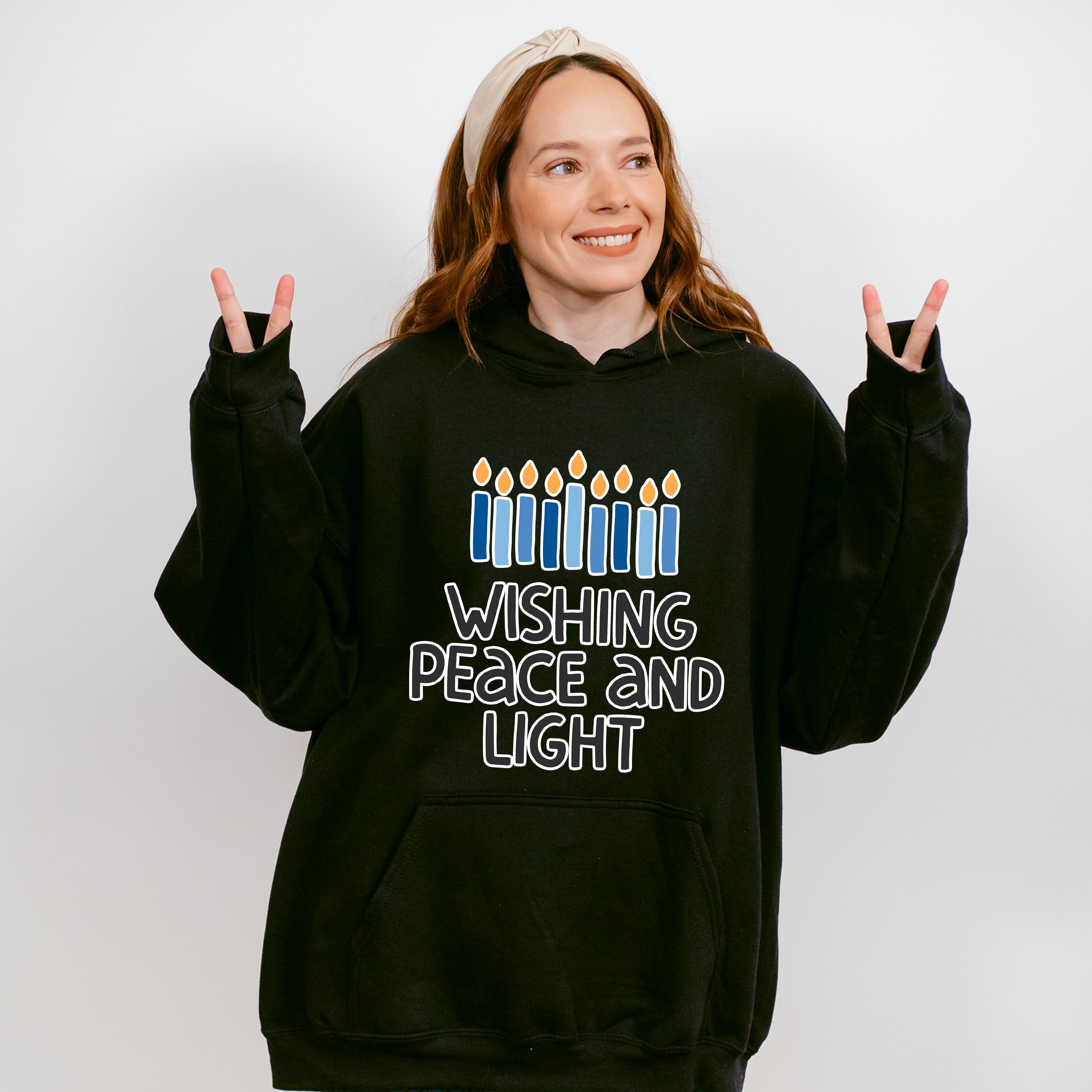 Wishing Peace And Light - Hanukkah Unisex Crewneck T-Shirt Sweatshirt Hoodie