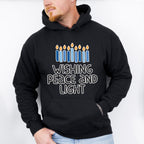 Wishing Peace And Light - Hanukkah Unisex Crewneck T-Shirt Sweatshirt Hoodie