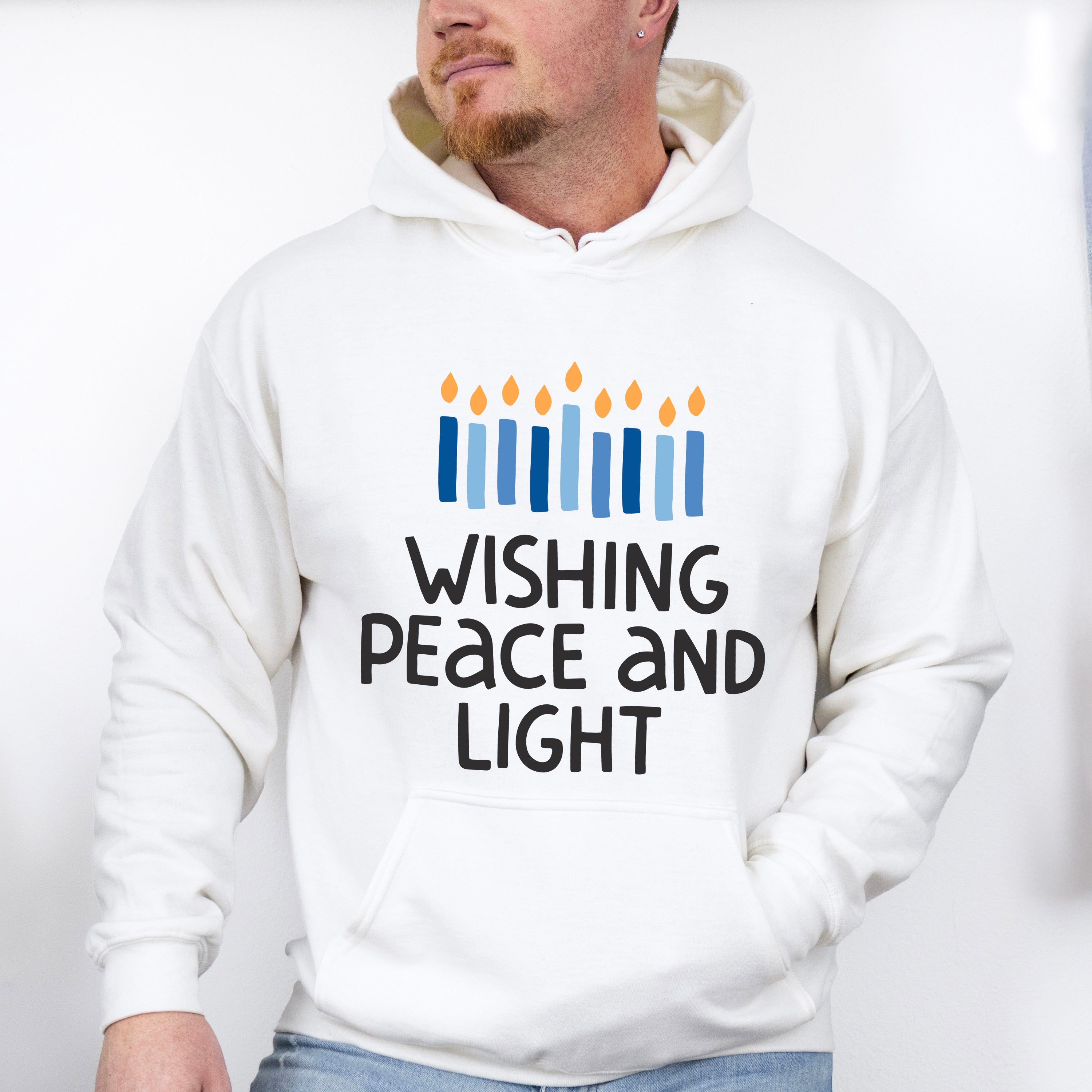 Wishing Peace And Light - Hanukkah Unisex Crewneck T-Shirt Sweatshirt Hoodie