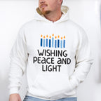Wishing Peace And Light - Hanukkah Unisex Crewneck T-Shirt Sweatshirt Hoodie