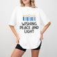 Wishing Peace And Light - Hanukkah Unisex Crewneck T-Shirt Sweatshirt Hoodie