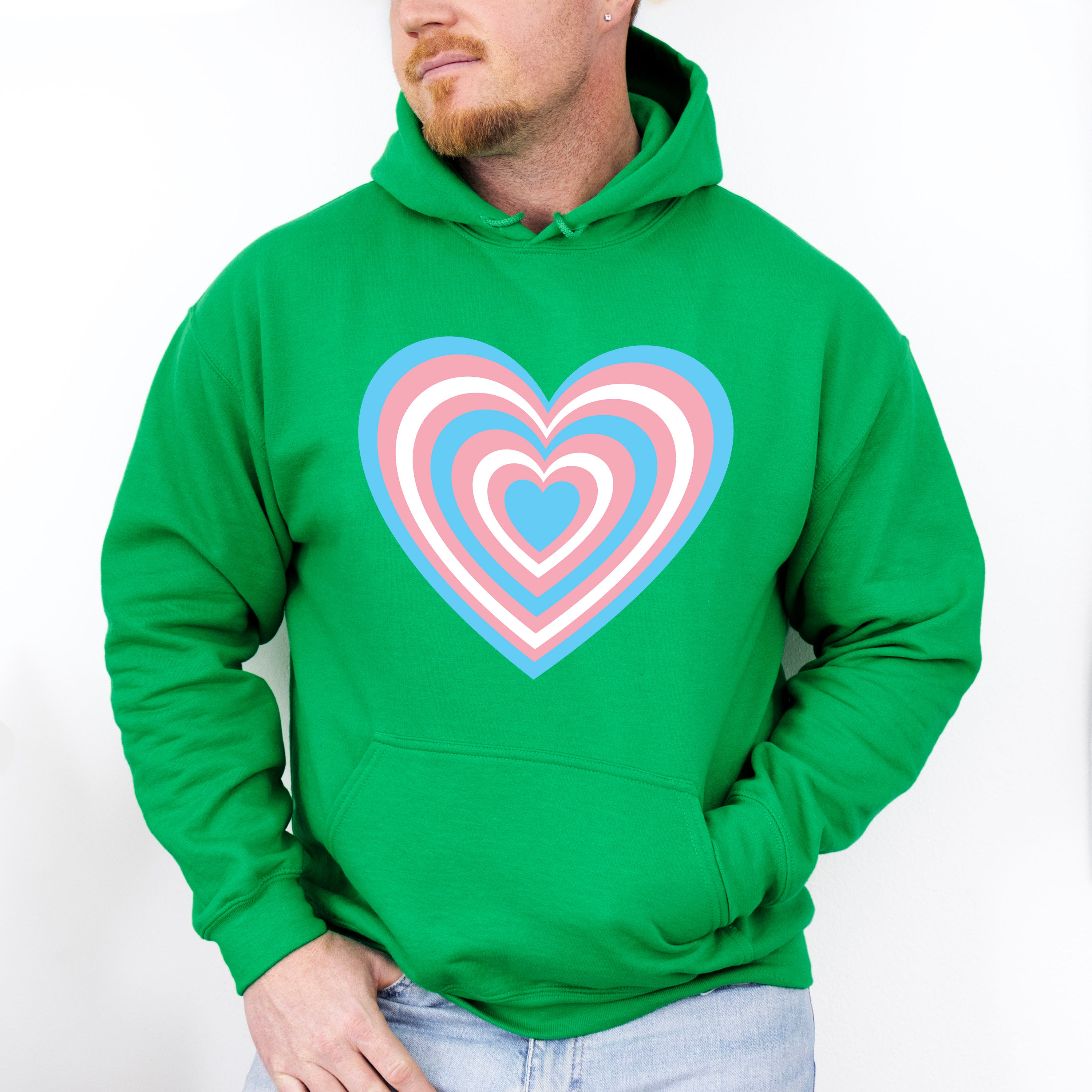 Spiral Heart Shape Design - Transsexual Unisex Crewneck T-Shirt Sweatshirt Hoodie
