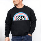 Rainbow Love Yourself Design - Transsexual Unisex Crewneck T-Shirt Sweatshirt Hoodie