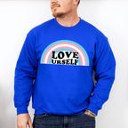 Rainbow Love Yourself Design - Transsexual Unisex Crewneck T-Shirt Sweatshirt Hoodie