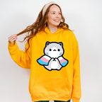 Cat With Trans Flag - Transsexual Unisex Crewneck T-Shirt Sweatshirt Hoodie