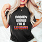 Nobody Knows I'm A Lesbian Design - Lesbian Unisex Crewneck T-Shirt Sweatshirt Hoodie