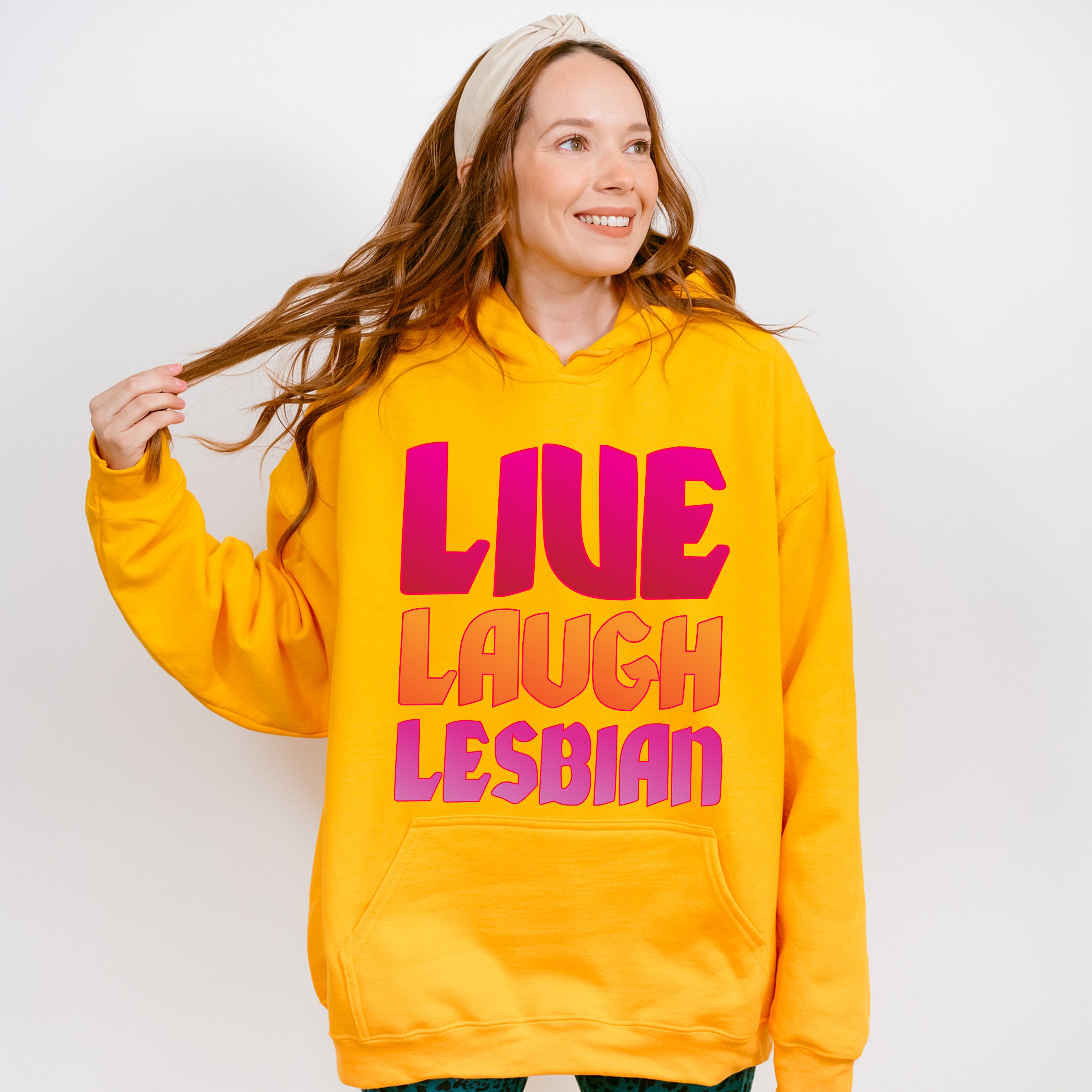 Live Laugh Lesbian - Lesbian Unisex Crewneck T-Shirt Sweatshirt Hoodie