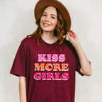 Kiss More Girls - Lesbian Unisex Crewneck T-Shirt Sweatshirt Hoodie