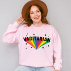 Rainbow Vagitarian Sparkles Design - Lesbian Unisex Crewneck T-Shirt Sweatshirt Hoodie