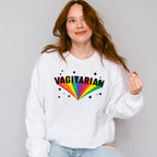 Rainbow Vagitarian Sparkles Design - Lesbian Unisex Crewneck T-Shirt Sweatshirt Hoodie