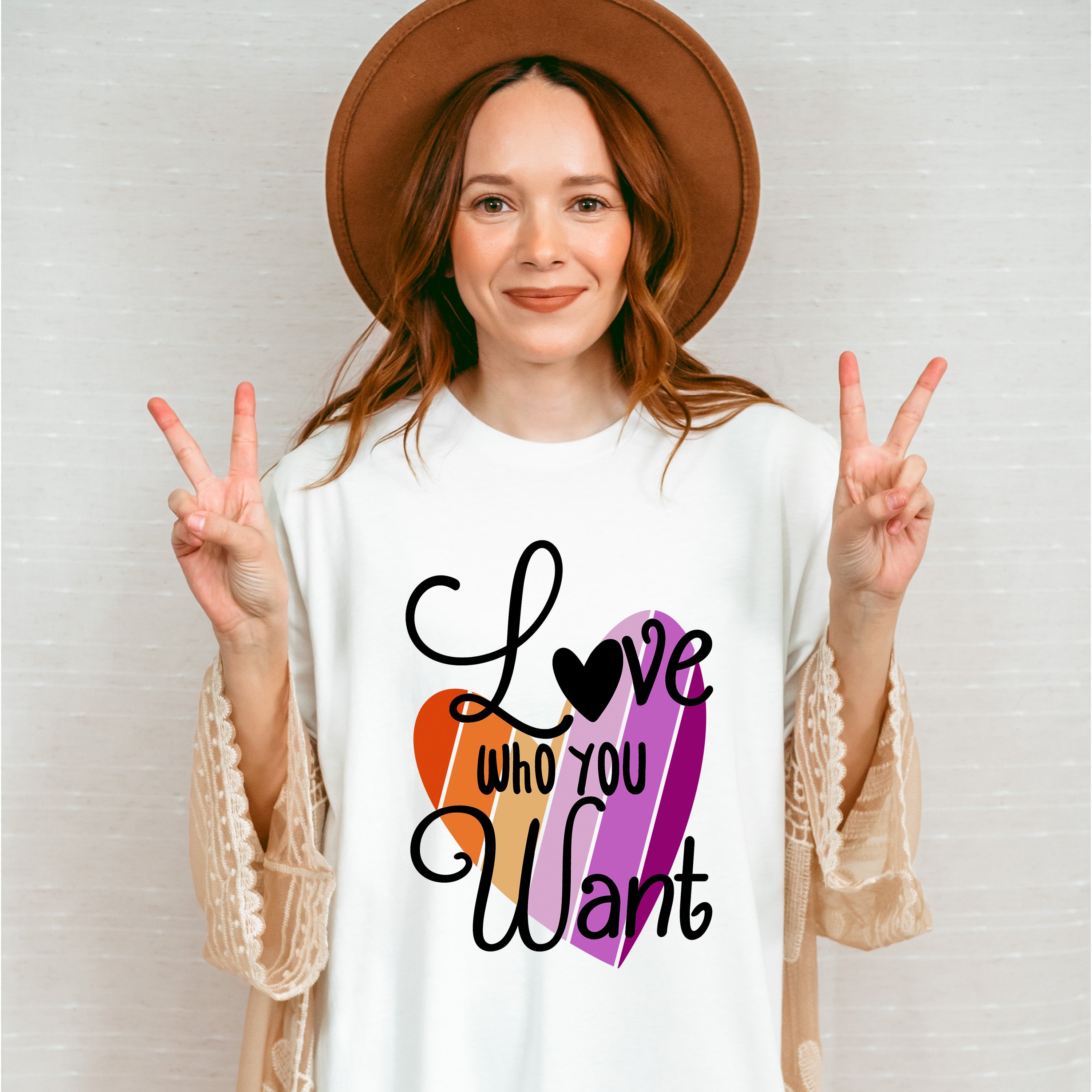 Love Who You Want - Lesbian Unisex Crewneck T-Shirt Sweatshirt Hoodie