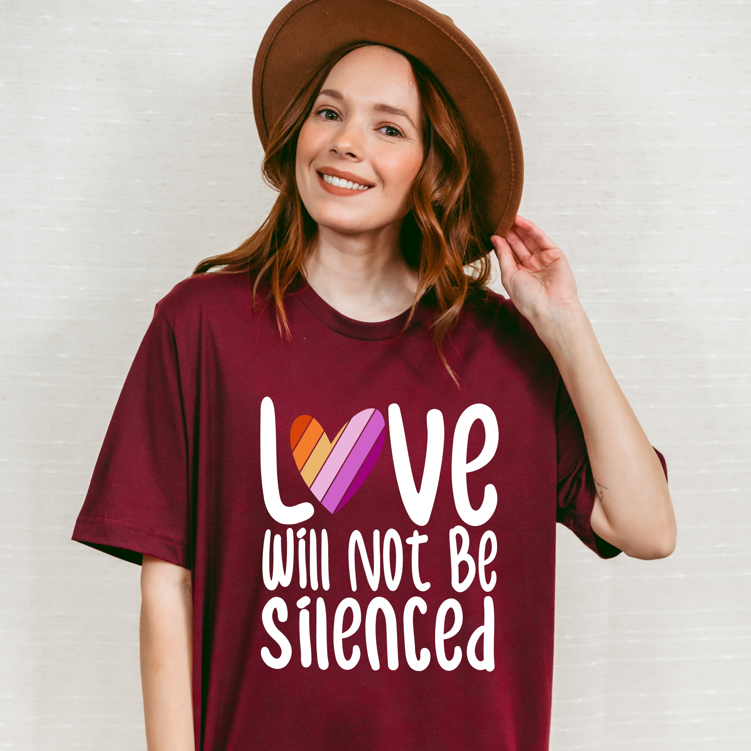 Love Will Not Be Silenced - Lesbian Unisex Crewneck T-Shirt Sweatshirt Hoodie