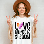 Love Will Not Be Silenced - Lesbian Unisex Crewneck T-Shirt Sweatshirt Hoodie