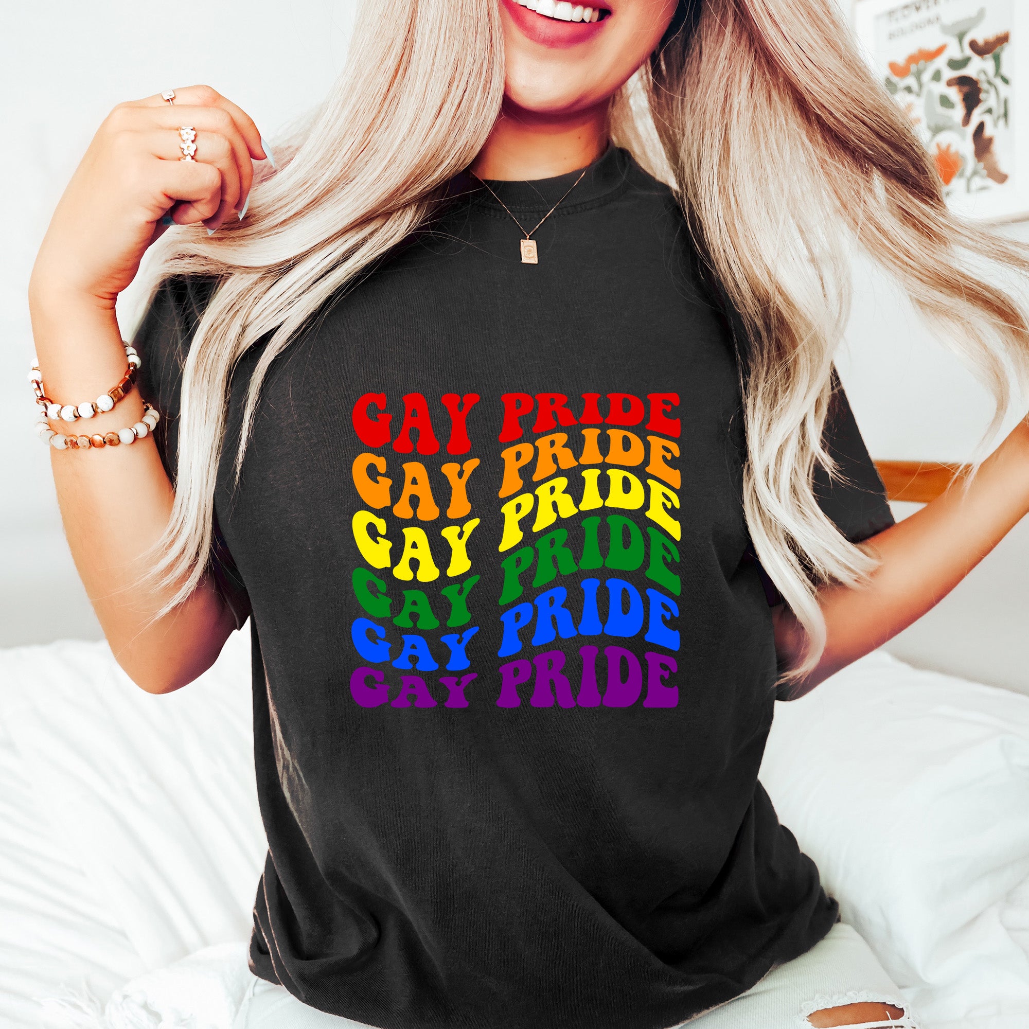 Groovy Gay Pride Design - Gay Unisex Crewneck T-Shirt Sweatshirt Hoodie
