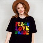 Peace Love Pride - Gay Unisex Crewneck T-Shirt Sweatshirt Hoodie