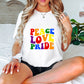 Peace Love Pride - Gay Unisex Crewneck T-Shirt Sweatshirt Hoodie