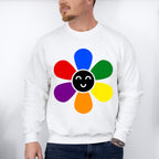 Colorful Smiley Flower - Gay Unisex Crewneck T-Shirt Sweatshirt Hoodie