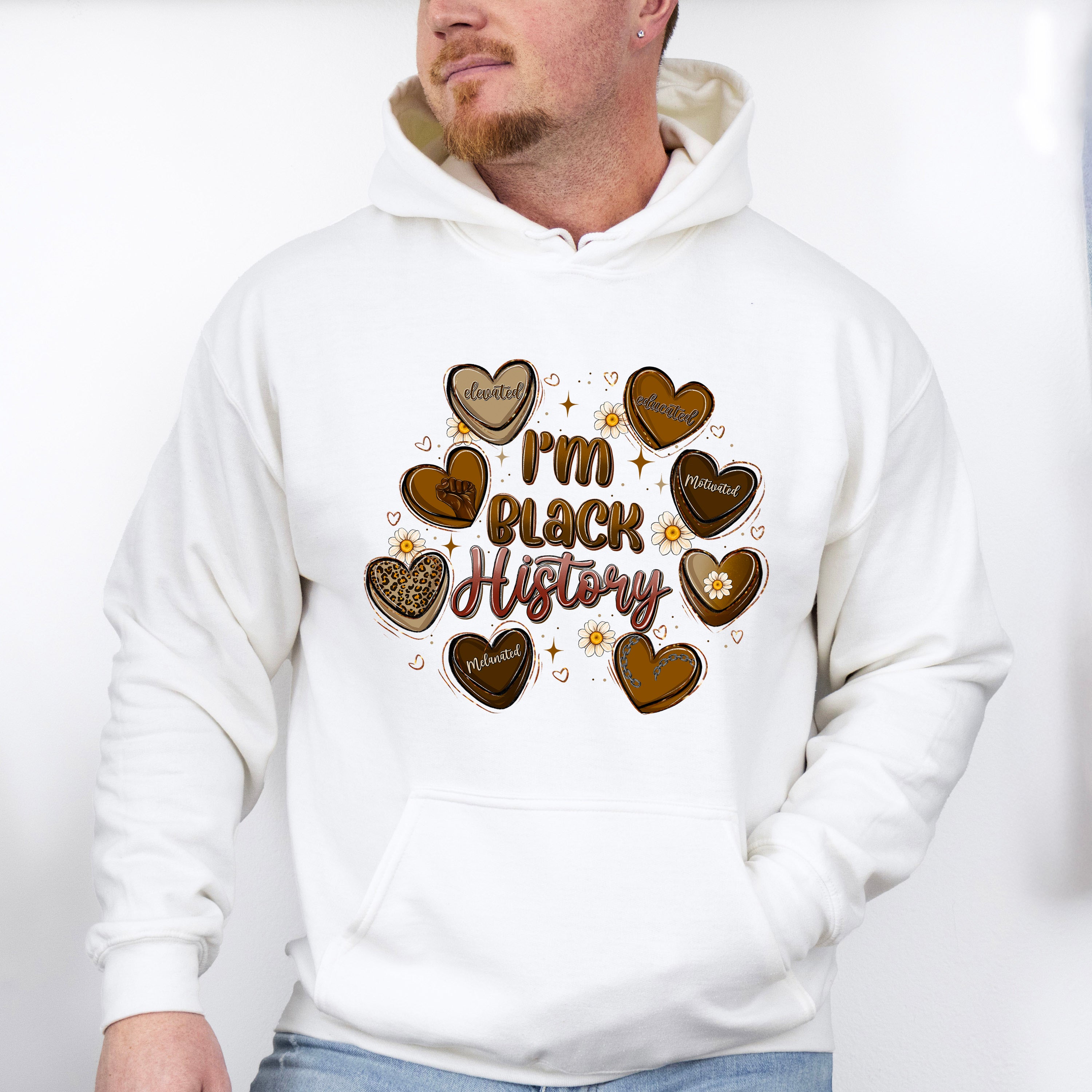 Hearts I Am Black History Black Lives Matter Unisex Crewneck T-Shirt Sweatshirt Hoodie