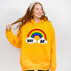 Gay AF Rainbow Design - Gay Unisex Crewneck T-Shirt Sweatshirt Hoodie