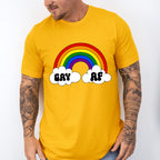 Gay AF Rainbow Design - Gay Unisex Crewneck T-Shirt Sweatshirt Hoodie