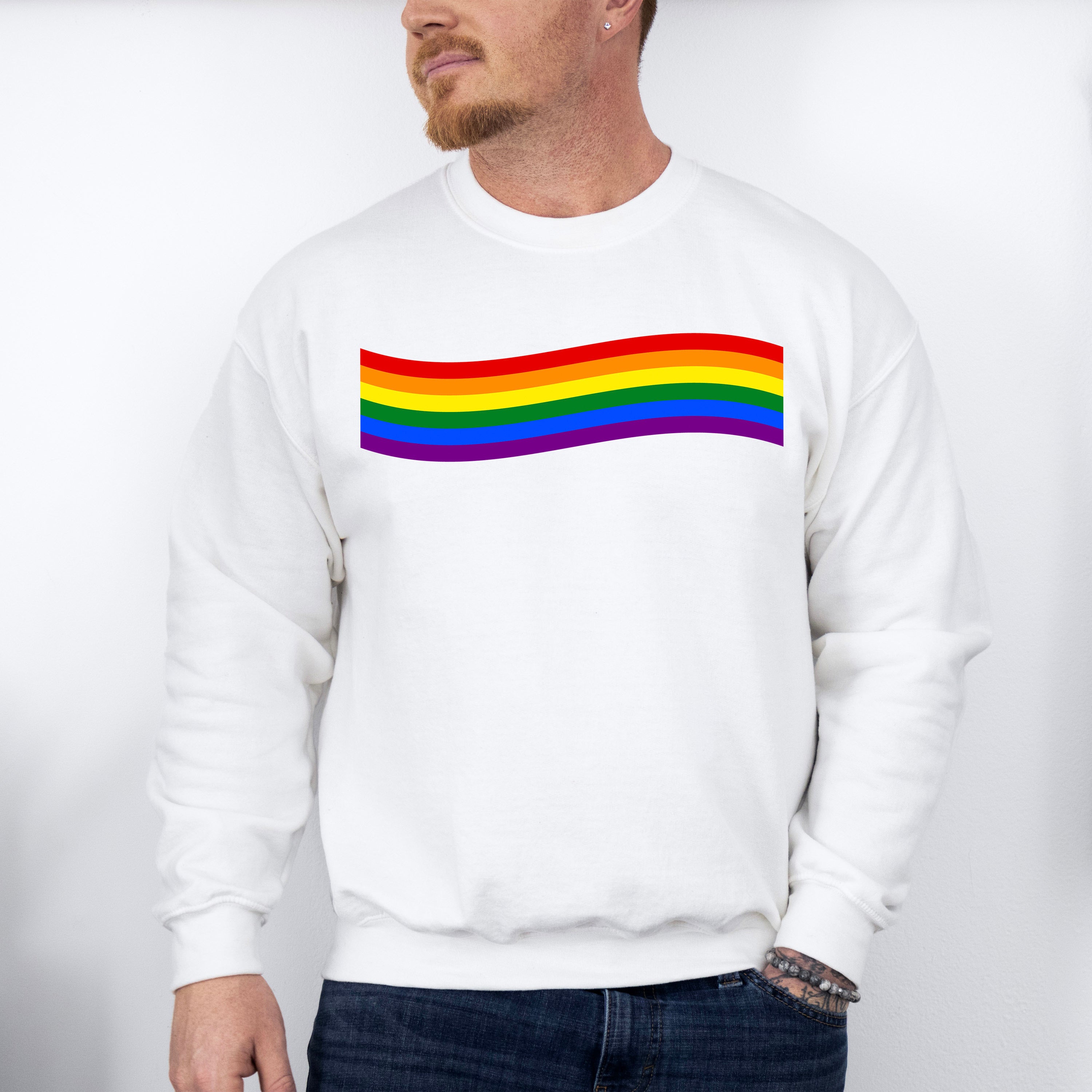 Pride Flag Design - Gay Unisex Crewneck T-Shirt Sweatshirt Hoodie
