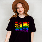 Groovy Love Is Blind Design - Gay Unisex Crewneck T-Shirt Sweatshirt Hoodie