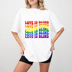 Groovy Love Is Blind Design - Gay Unisex Crewneck T-Shirt Sweatshirt Hoodie