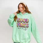 Good Vibes Only Colorful Leopard Design - Good Vibes Unisex Crewneck T-Shirt Sweatshirt Hoodie