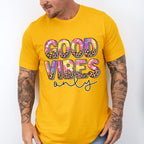 Good Vibes Only Colorful Leopard Design - Good Vibes Unisex Crewneck T-Shirt Sweatshirt Hoodie