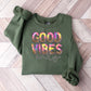 Good Vibes Only Colorful Leopard Design - Good Vibes Unisex Crewneck T-Shirt Sweatshirt Hoodie