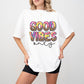 Good Vibes Only Colorful Leopard Design - Good Vibes Unisex Crewneck T-Shirt Sweatshirt Hoodie