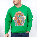 Good Vibes Only Flower Rainbow Design - Good Vibes Unisex Crewneck T-Shirt Sweatshirt Hoodie
