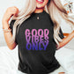 Good Vibes Only Purple Gradient Design - Good Vibes Unisex Crewneck T-Shirt Sweatshirt Hoodie