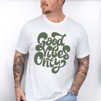 Good Vibes Only Green Design - Good Vibes Unisex Crewneck T-Shirt Sweatshirt Hoodie