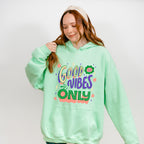 Good Vibes Only Green And Purple Design - Good Vibes Unisex Crewneck T-Shirt Sweatshirt Hoodie
