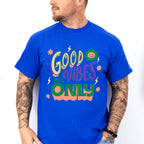 Good Vibes Only Green And Purple Design - Good Vibes Unisex Crewneck T-Shirt Sweatshirt Hoodie
